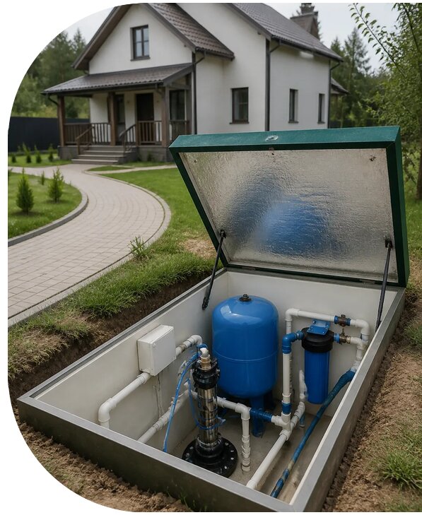 Автономное водоснабжение дома в Карталах от 156465 р. | АПаруса-Крт